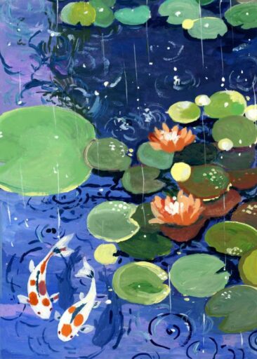 Water lily in the rain av Zoe Art Garden